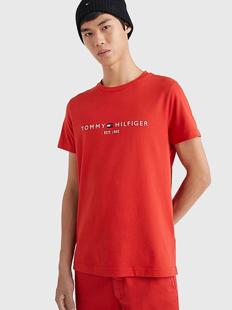 Koszulka męska Tommy Hilfiger MW0MW11797-XJV S Czerwona (8720645717737) - obraz 1