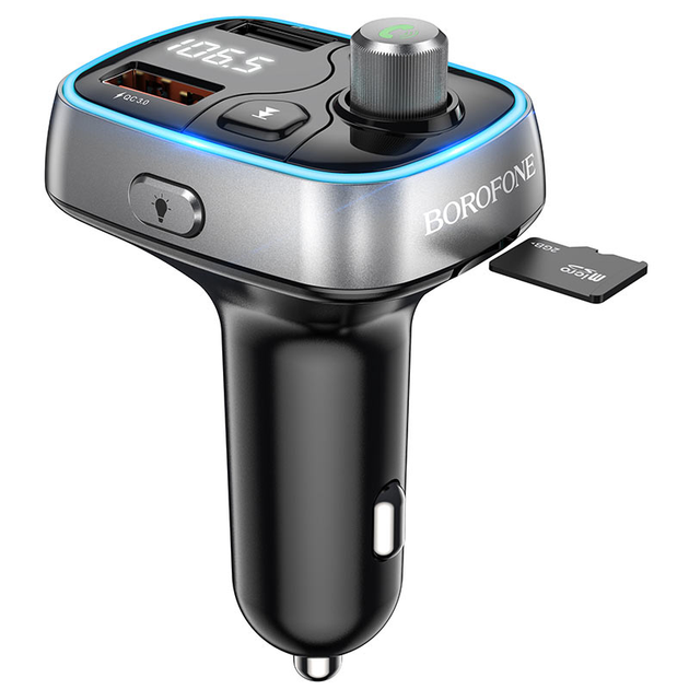 Автомобильный FM-Трансмиттер модулятор в машину Bluetooth BOROFONE BC32 |2USB 2.4A| Черный - изображение 4