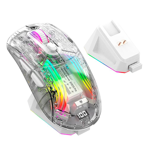Беспроводная игровая мышка Attack SHARK X2 Pro (4000DPI, 2.4G, RGB, white) - Фото 2 Беспроводная игровая мышка Attack SHARK X2 Pro (4000DPI, 2.4G, RGB, white) - изображение 2