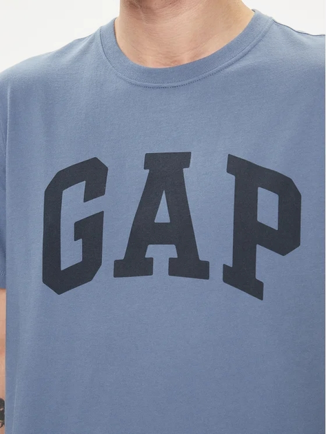 Футболка бавовняна довга чоловіча GAP 856659-02 XL Cиня (1200132704169) - зображення 4