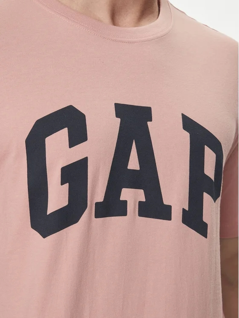 Футболка бавовняна довга чоловіча GAP 856659-07 XL Світло-Розовая (1200132704268) - зображення 4