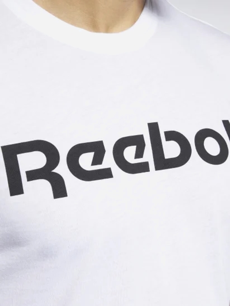 Koszulka męska bawełniana Reebok Gs Reebok Linear Rea 100038781 2XL Biała (4062051838458) - obraz 4