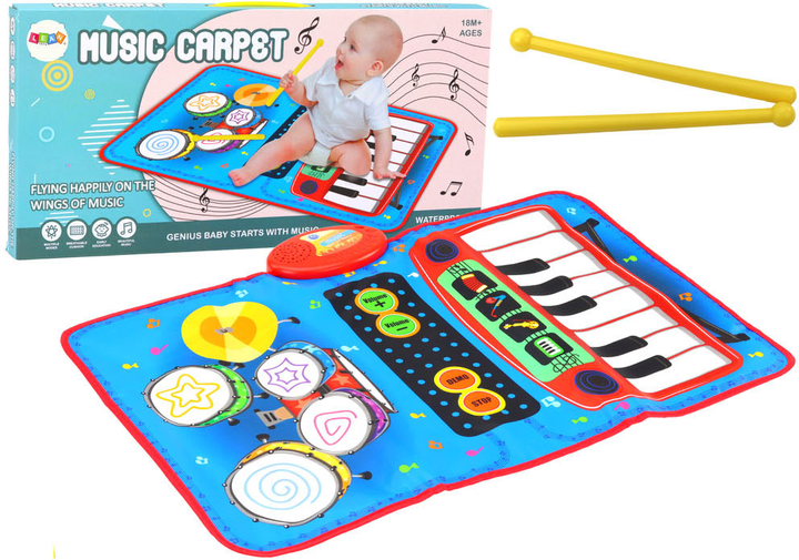 Muzyczna mata LEAN Toys 2w1 Pianino-perkusja (5905991010791) - obraz 1