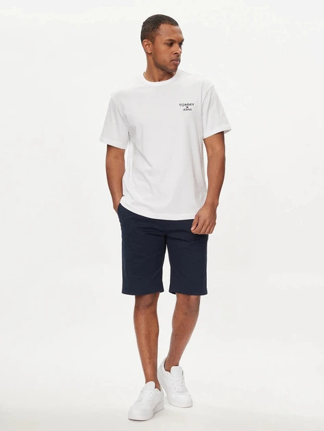 Koszulka męska bawełniana Tommy Jeans DM0DM18872-YBR 3XL Biała (8720645829072) - obraz 3