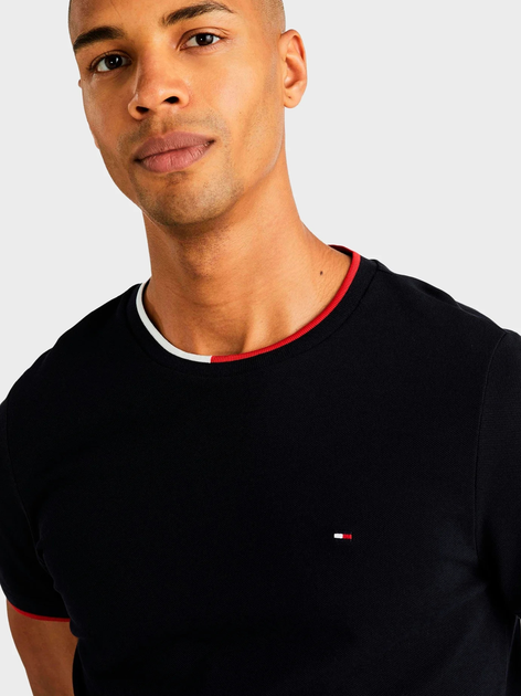 Футболка бавовняна чоловіча Tommy Hilfiger MW0MW34439-DW5 M Темно-синя (8720646457038) - зображення 5