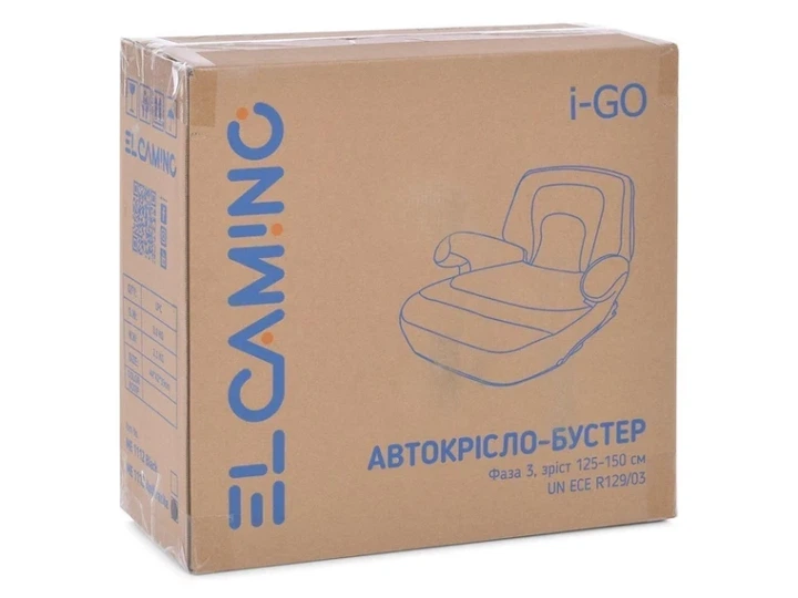 Автокрісло-бустер EL Camino (22-36кг) ME 1112 I-GO (anthracite) - изображение 3