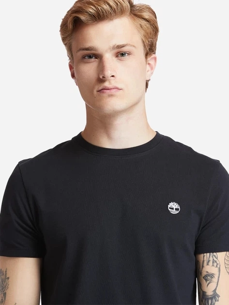 T-shirt męski bawełniany Timberland TB0A2BPR M Czarny (193392791615) - obraz 5