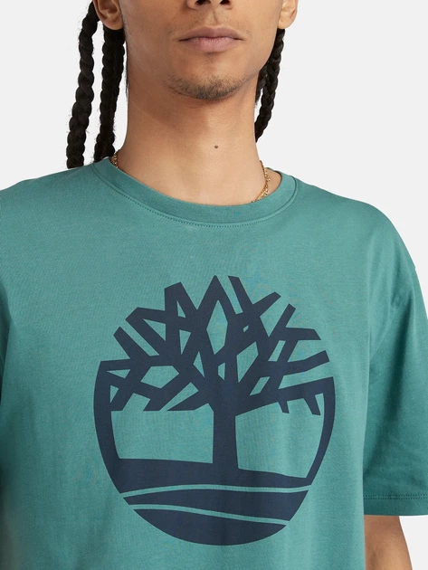 Футболка бавовняна довга чоловіча Timberland TB0A2C2R XXXL Зелена (194902949397) - зображення 4