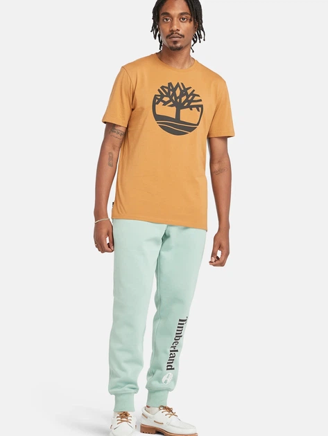 Футболка бавовняна довга чоловіча Timberland TB0A2C2R M Бежевий/Чорний (194902948154) - зображення 3