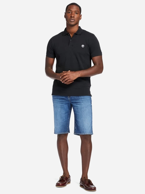 Koszulka polo męska Timberland TB0A2DJE S Czarna (194901758723) - obraz 3