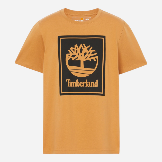 T-shirt męski bawełniany Timberland TB0A5WQQ S Beżowy/Czarny (194902954933) - obraz 5