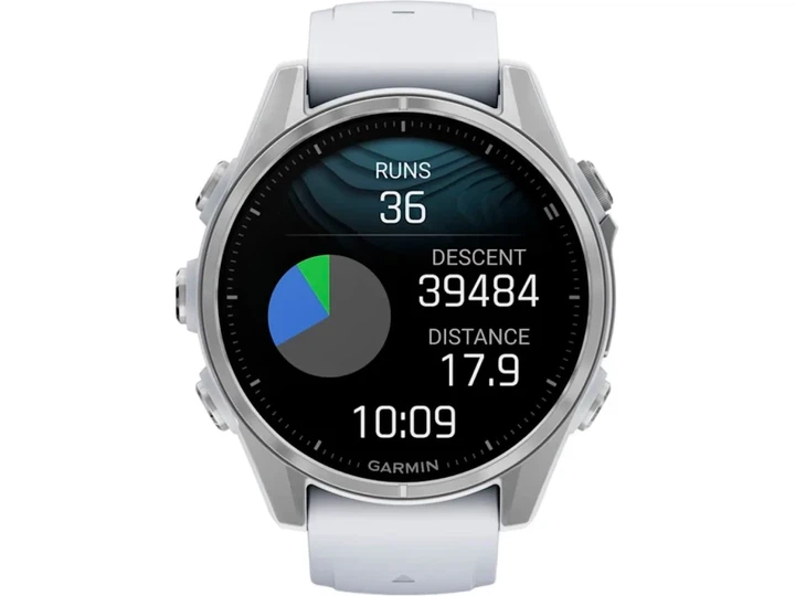 Спортивний годинник Garmin Fenix 8 43mm AMOLED Silver with Whitestone Silicone Band (010-02903-00) - изображение 2