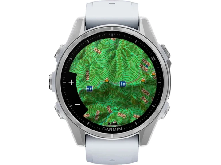 Спортивний годинник Garmin Fenix 8 43mm AMOLED Silver with Whitestone Silicone Band (010-02903-00) - изображение 3
