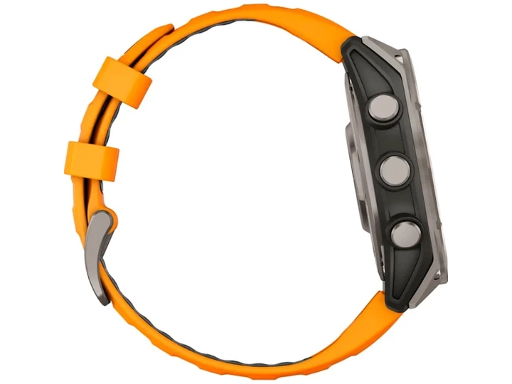 Спортивний годинник Garmin Fenix 8 47mm AMOLED Sapphire Titanium w. Spark Orange/Graphite Silicone Band (010-02904-10/11) - изображение 4