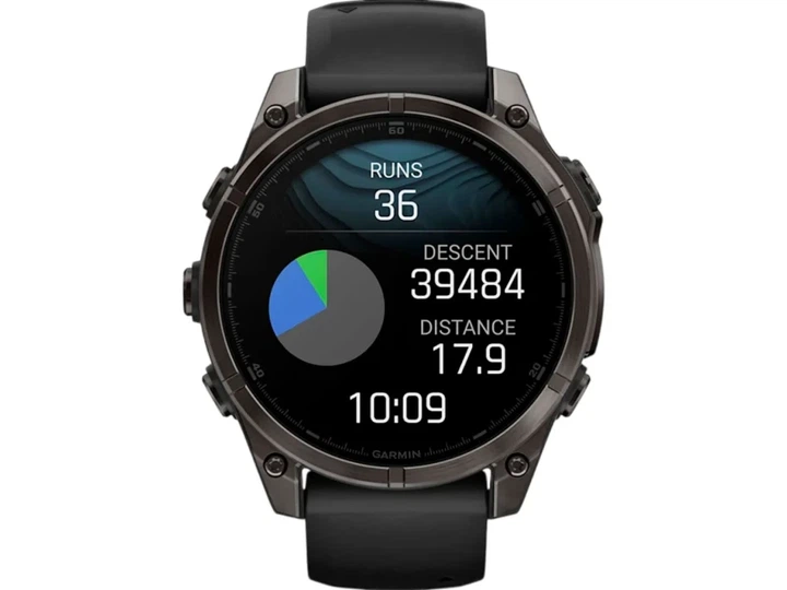 Спортивний годинник Garmin Fenix 8 47mm AMOLED Sapphire Carbon Gray DLC Titanium w. Black/Pebble Gray S. Band (010-02904-20/21) - изображение 4
