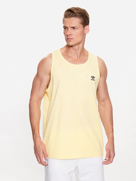 Koszulka bez rękawów męska sportowa adidas Trefoil Essentials Tank Top IA4799 XL Żółta (4066745511894) - obraz 1