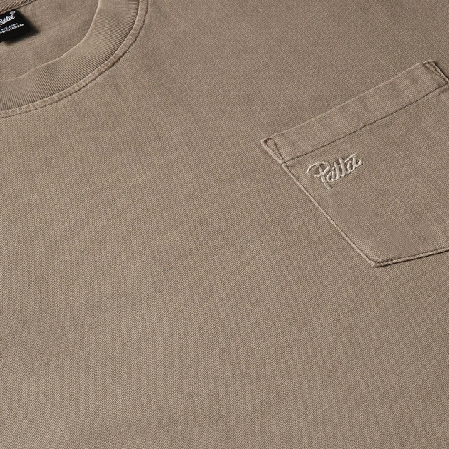 T-shirt bawełniany męski Patta Basic Pocket 1000-290-0140-062 M Jasnobrązowy (8719523084320) - obraz 6