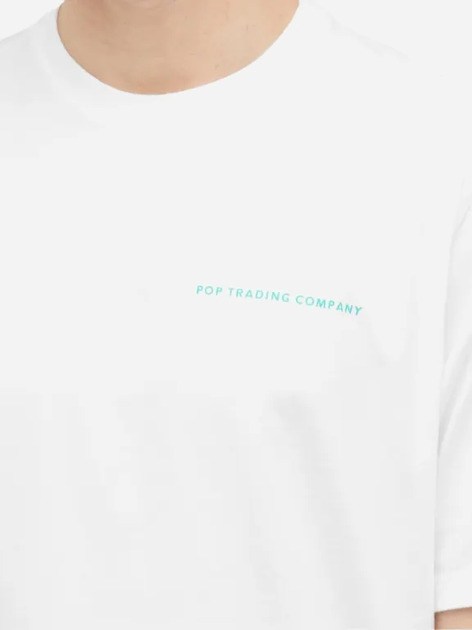 Футболка бавовняна чоловіча Pop Trading Company Logo POPSS24-02-007 L Біла (8720261868912) - зображення 3