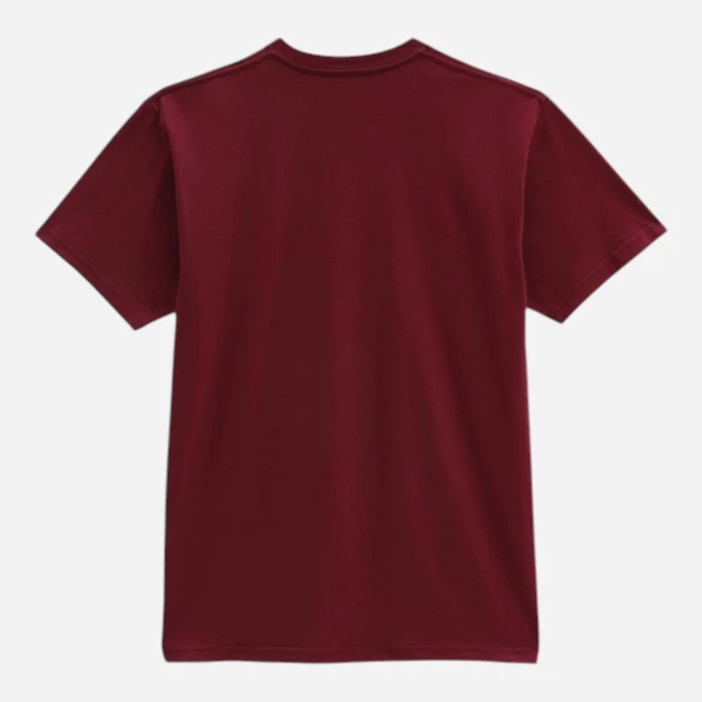 Футболка бавовняна довга чоловіча Vans Left Chest Logo S Бордова (195441364511) - зображення 6