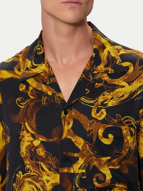 Сорочка чоловіча Versace Jeans Couture vjc76gal2b0ns407g89 48 Чорний/Жовтий (8052019660982) - зображення 4