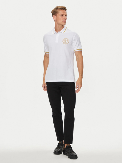 Поло довге чоловіче Versace Jeans Couture vjc76gagt02cj01tg03 L Біле (8052019595567) - зображення 3