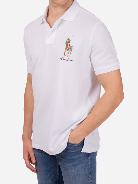 Поло довге чоловіче Polo Ralph Lauren prl710926413002 M Біле (3616535090323) - зображення 3