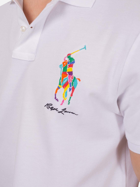 Поло довге чоловіче Polo Ralph Lauren prl710926413002 S Біле (3616535084971) - зображення 4