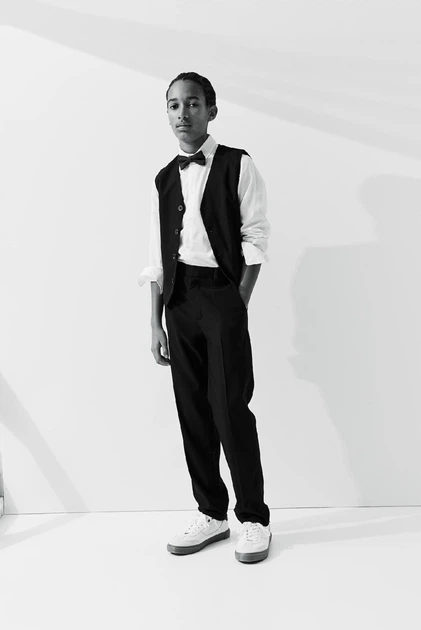 Штани H&M 1203797 158см темно-синій - Фото 1 Штани H&M 1203797 158см темно-синій - изображение 1