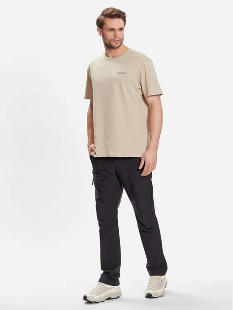 Koszulka męska bawełniana Columbia CSC Basic Logo Short Sleeve 1680053274 S Beżowa (195978524426) - obraz 3