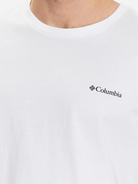 Футболка бавовняна чоловіча Columbia CSC Basic Logo Short Sleeve 1680053112 M Біла (195978523009) - зображення 5