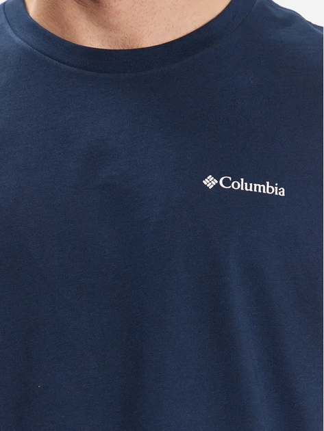 Футболка бавовняна чоловіча Columbia CSC Basic Logo Short Sleeve 1680053474 L Темно-синя (195978524280) - зображення 4