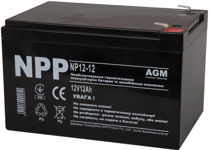 Аккумуляторная батарея NPP NP12-12 (NP1212) - изображение 2