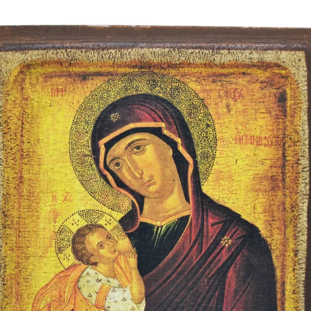 Икона "Пресвятая Богородица Млекопитательница" на дереве 15х18 см - изображение 3