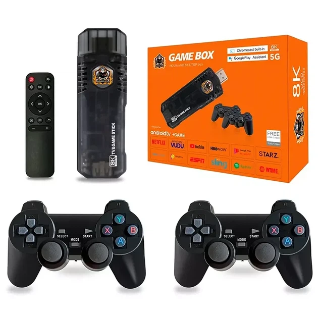 Игровая ТВ-приставка Game Box 8K на Android TV Stick M98 с джойстиками - Фото 1 Игровая ТВ-приставка Game Box 8K на Android TV Stick M98 с джойстиками - изображение 1