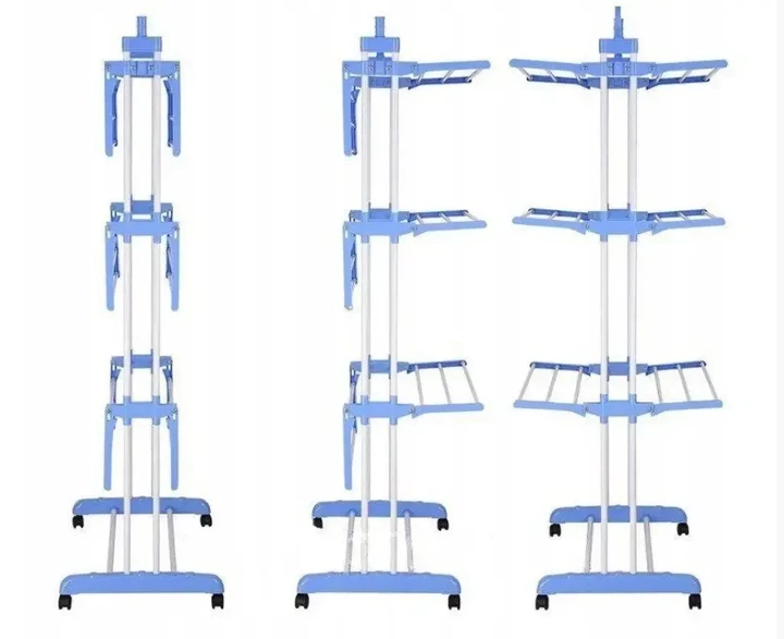Вертикальная сушилка для белья до 50 кг Garment rack with wheels складная - изображение 4