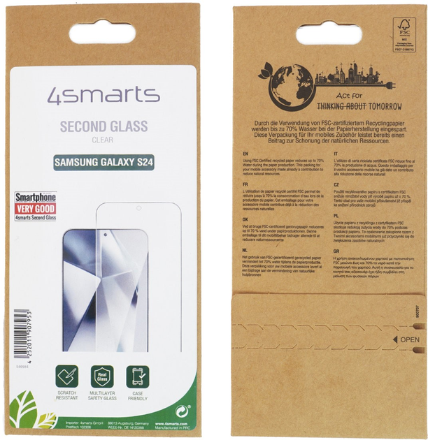 Захисне скло 4smarts Second Glass для Samsung Galaxy S24 (4252011907953) - зображення 7
