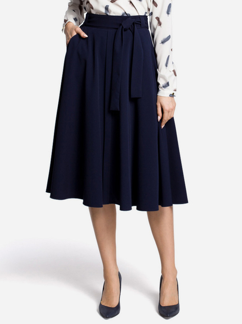 Spódnica rozkloszowana damska elegancka Made Of Emotion M367 S Granatowa (5903068406874) - obraz 1