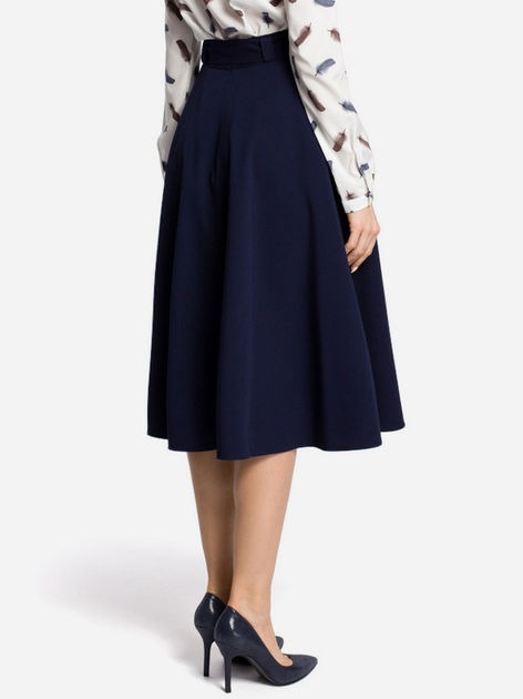 Spódnica rozkloszowana damska elegancka Made Of Emotion M367 XL Granatowa (5903068406881) - obraz 2