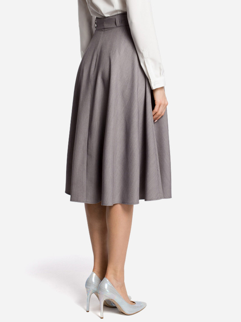 Spódnica rozkloszowana damska elegancka Made Of Emotion M367 M Szara (5903068406911) - obraz 2