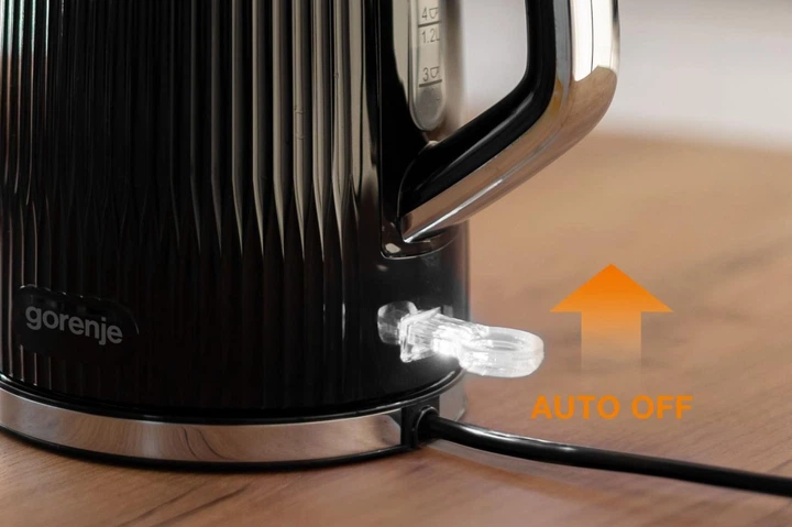 Електрочайник Gorenje 1.7л, Strix-контроль, чорний матовий - зображення 6