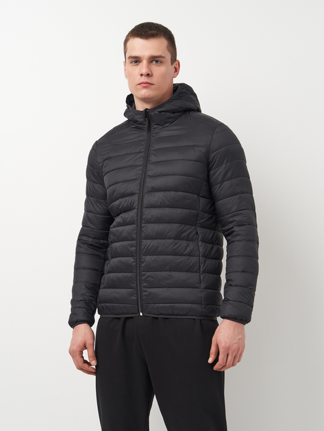 Куртка демисезонная с капюшоном мужская Piazza Italia 91365-3 XXL Black ...
