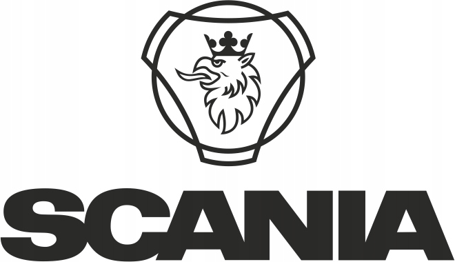 Наклейка на Авто / Грузовики / Фуры / Стекло / Кузов " Scania логотип - Грифон - ТИП2 " черный цвет - изображение 4