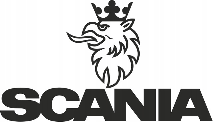 Наклейка на Авто / Грузовики / Фуры / Стекло / Кузов " Scania логотип - Грифон - ТИП2 " черный цвет - изображение 5