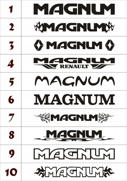 Наклейка на Авто / Грузовики / Фуры / Стекло / Кузов " Renault - Magnum - наклейка на капот " черный цвет - изображение 2