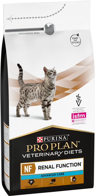 Сухий дієтичний корм для дорослих кішок Purina PRO PLAN VETERINARY DIETS NF Renal Function Advanced Care для підтримки функції нирок 1.5 кг (7613287886347/ 7613287886279) - зображення 3