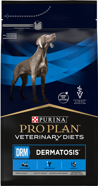 Sucha karma dietetyczna Purina Pro Plan DRM Dermatosis dla szczeniąt i psów dorosłych przy dermatozach i nadmiernym wypadaniu sierści 3 kg (7613035156289) - obraz 2