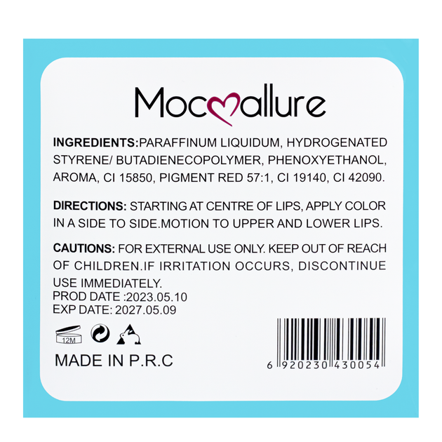 Набор блесков для губ Mocallure Lipgloss Magiс Shiny 6 шт Moc 121 - изображение 3