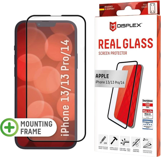 Szkło hartowane Displex Real Glass do Apple iPhone 13/13 Pro/14 (4028778118174) - obraz 1