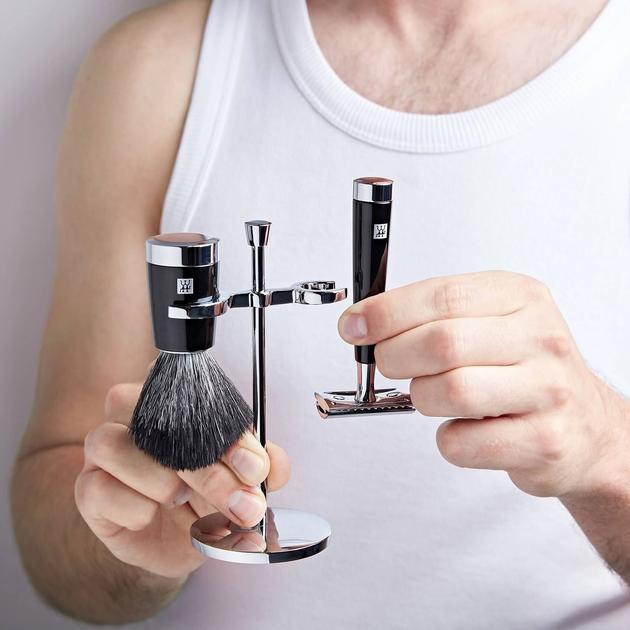 Zestaw do golenia Zwilling Beauty Classic Maszynka do golenia + Pędzel do golenia + Stojak (4009839495328) - obraz 4