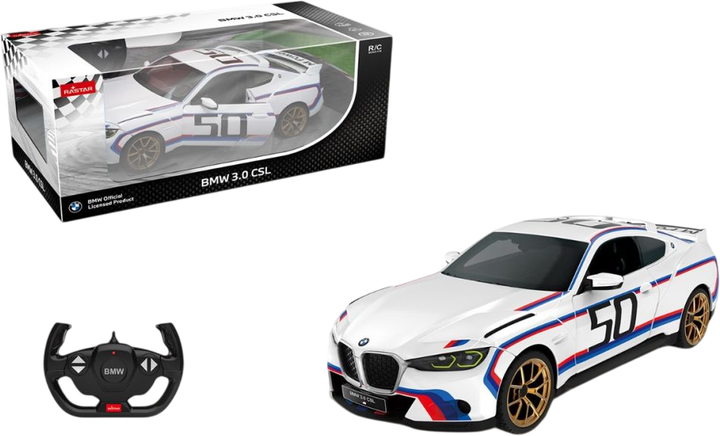 Машинка Rastar BMW 3.0 CLS 1:14 Біла (4540084) - зображення 7